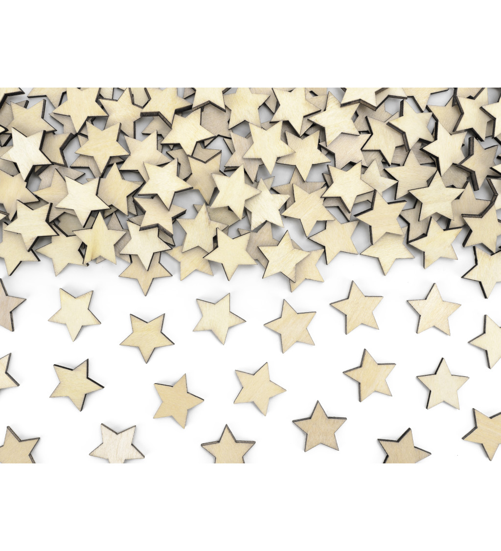 Drevené konfety Hviezdičky