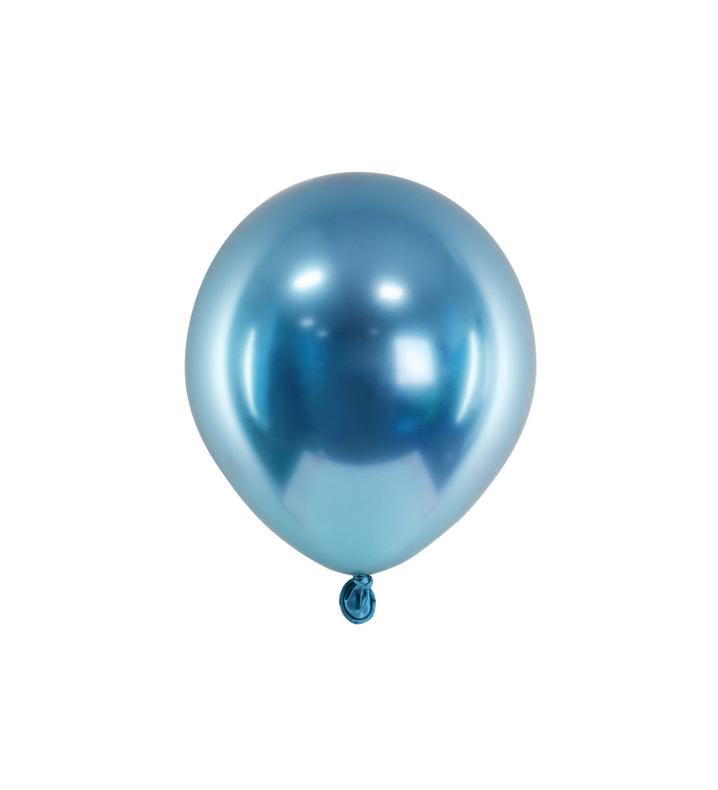 Chromovaný balón - Modrý