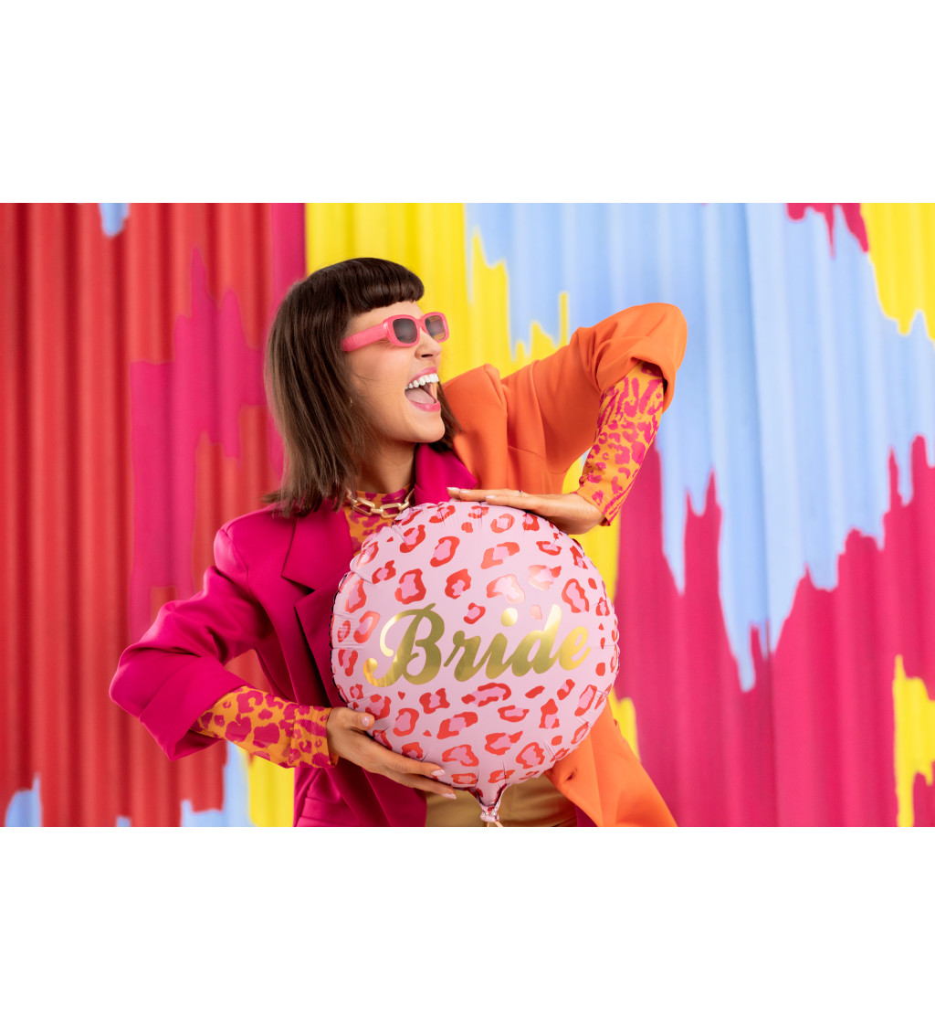 Balónik Bride to be pink leopard