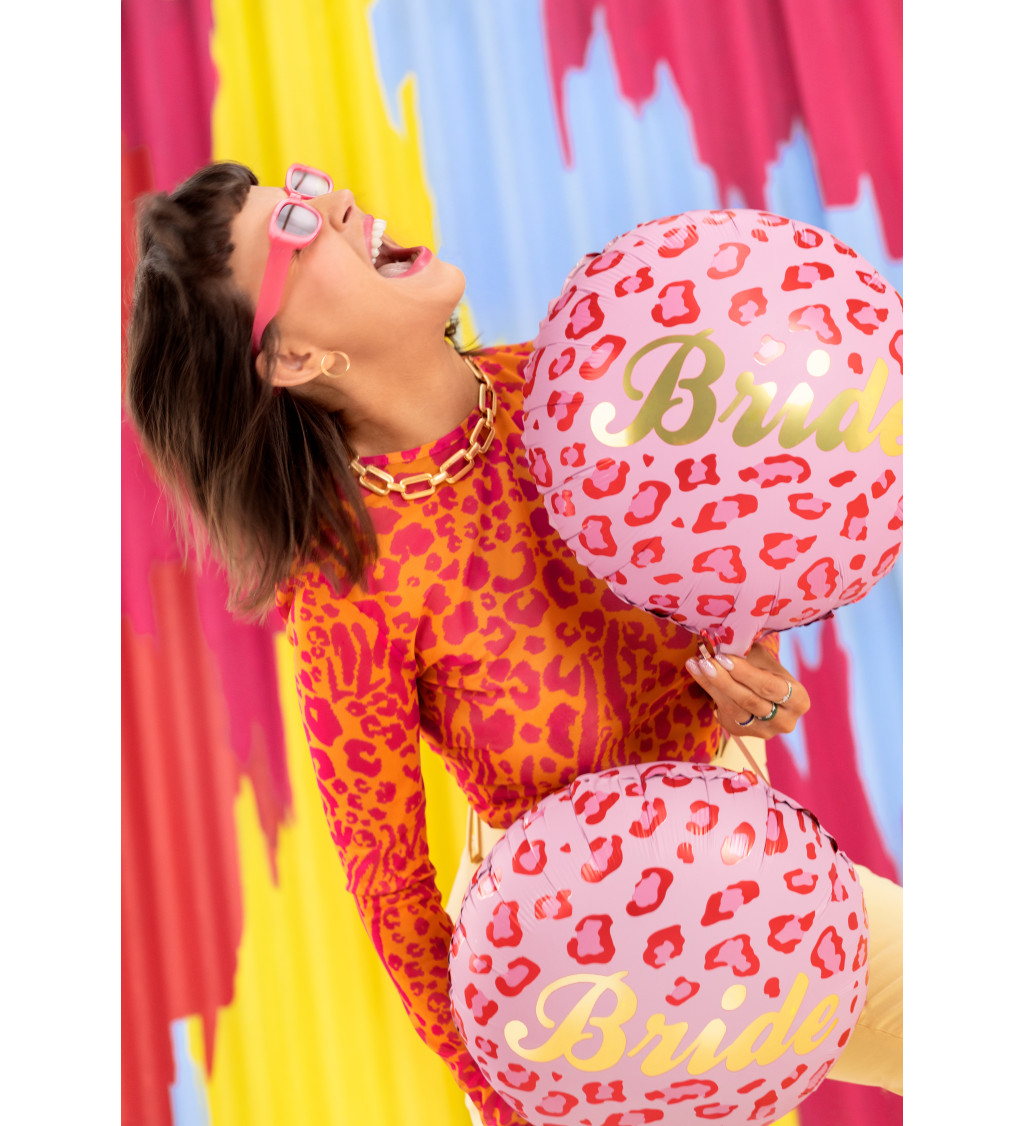 Balónik Bride to be pink leopard