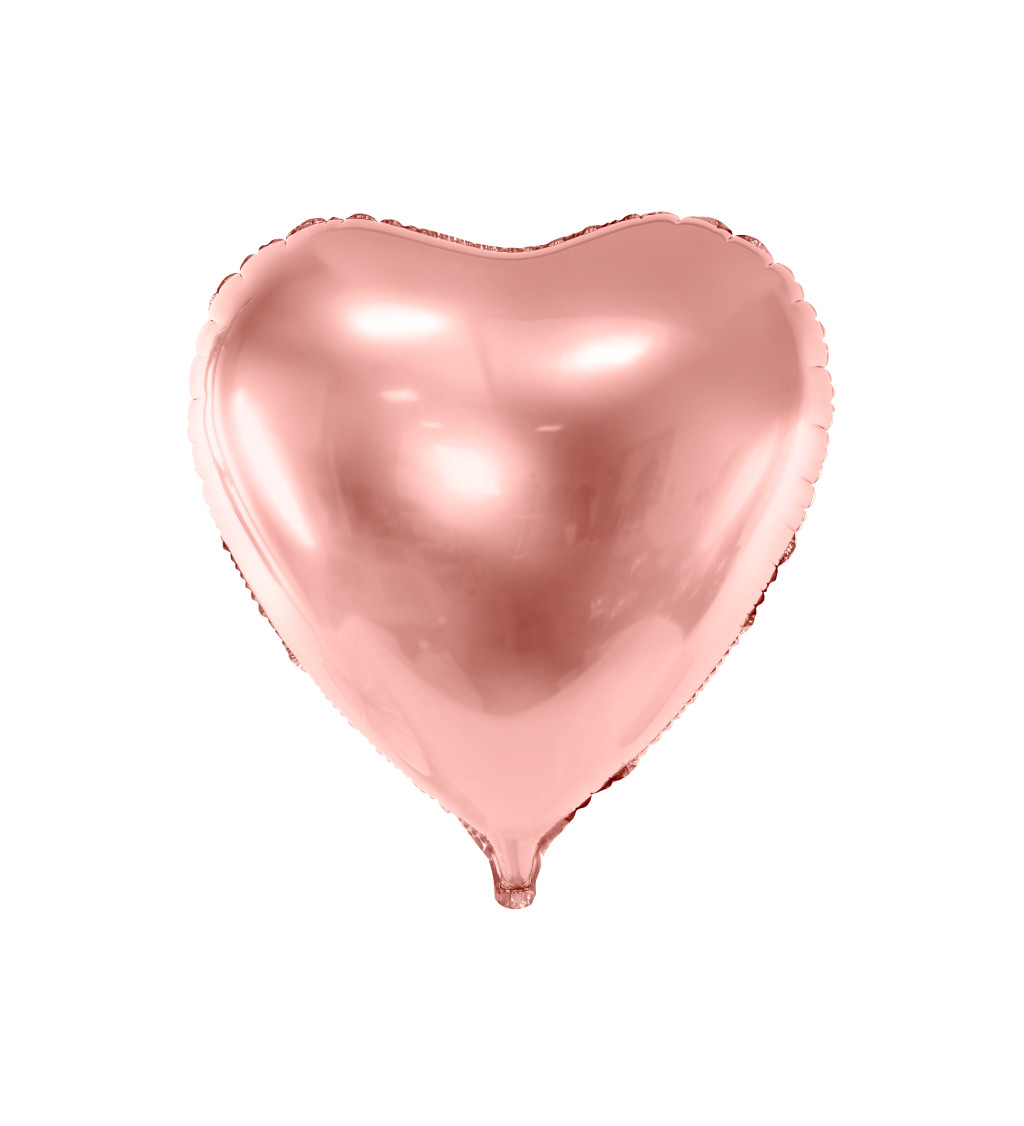Fóliové srdce - Rosegold, veľké