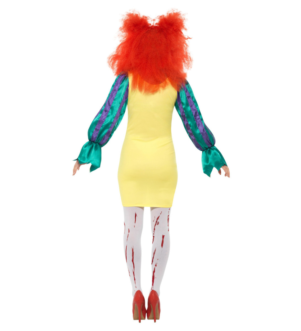 Dámsky kostým Žltá hororová klaunica