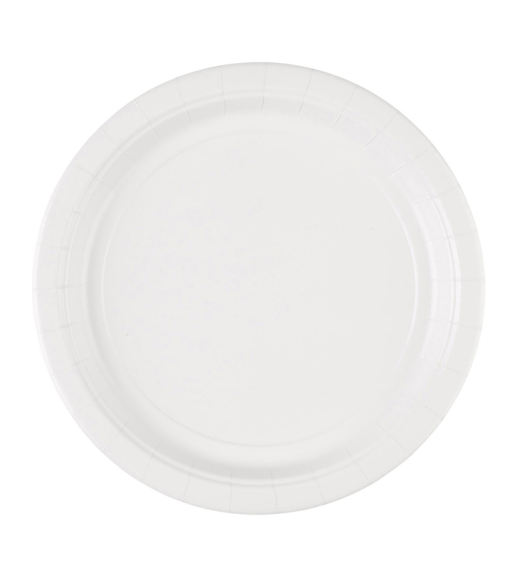 Papierové taniere biele