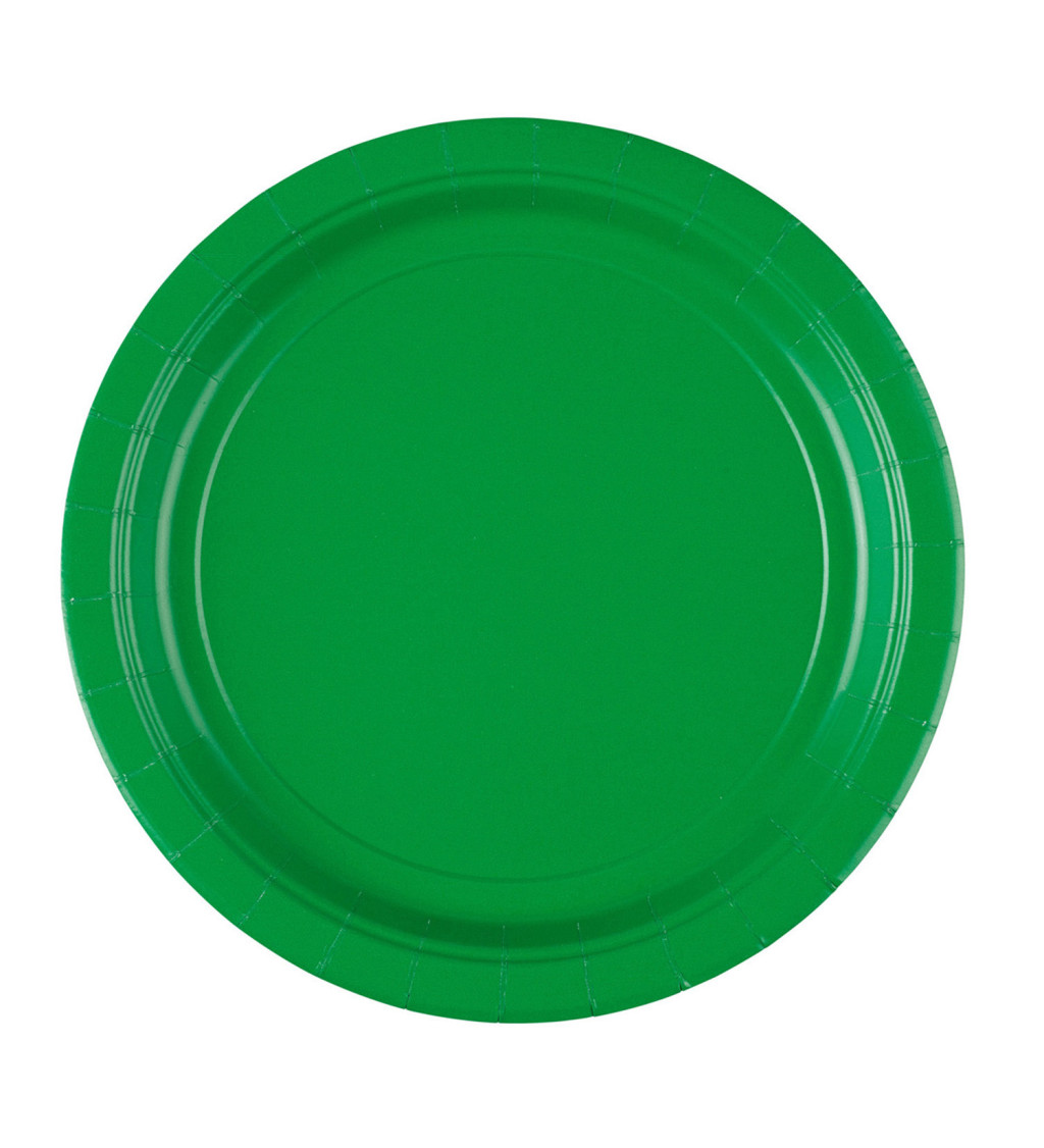 Papierové taniere zelené