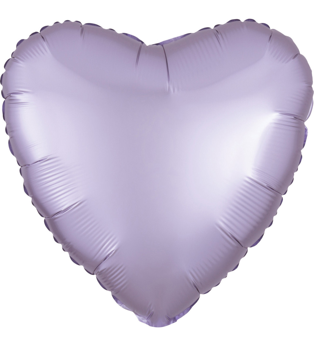 Fóliový balónik Srdce, fialový satén