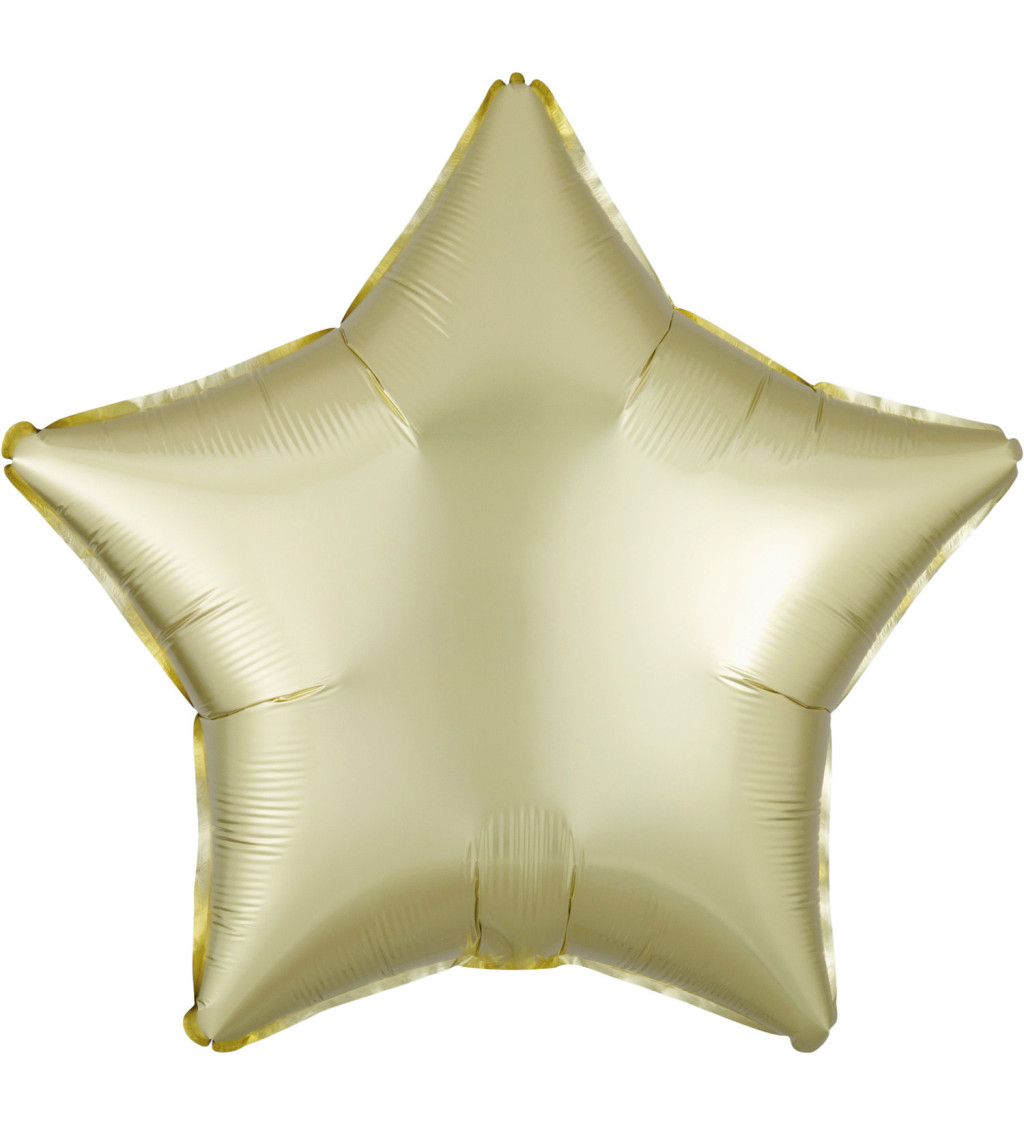 Fóliový balónik Hviezda, zlatý satén