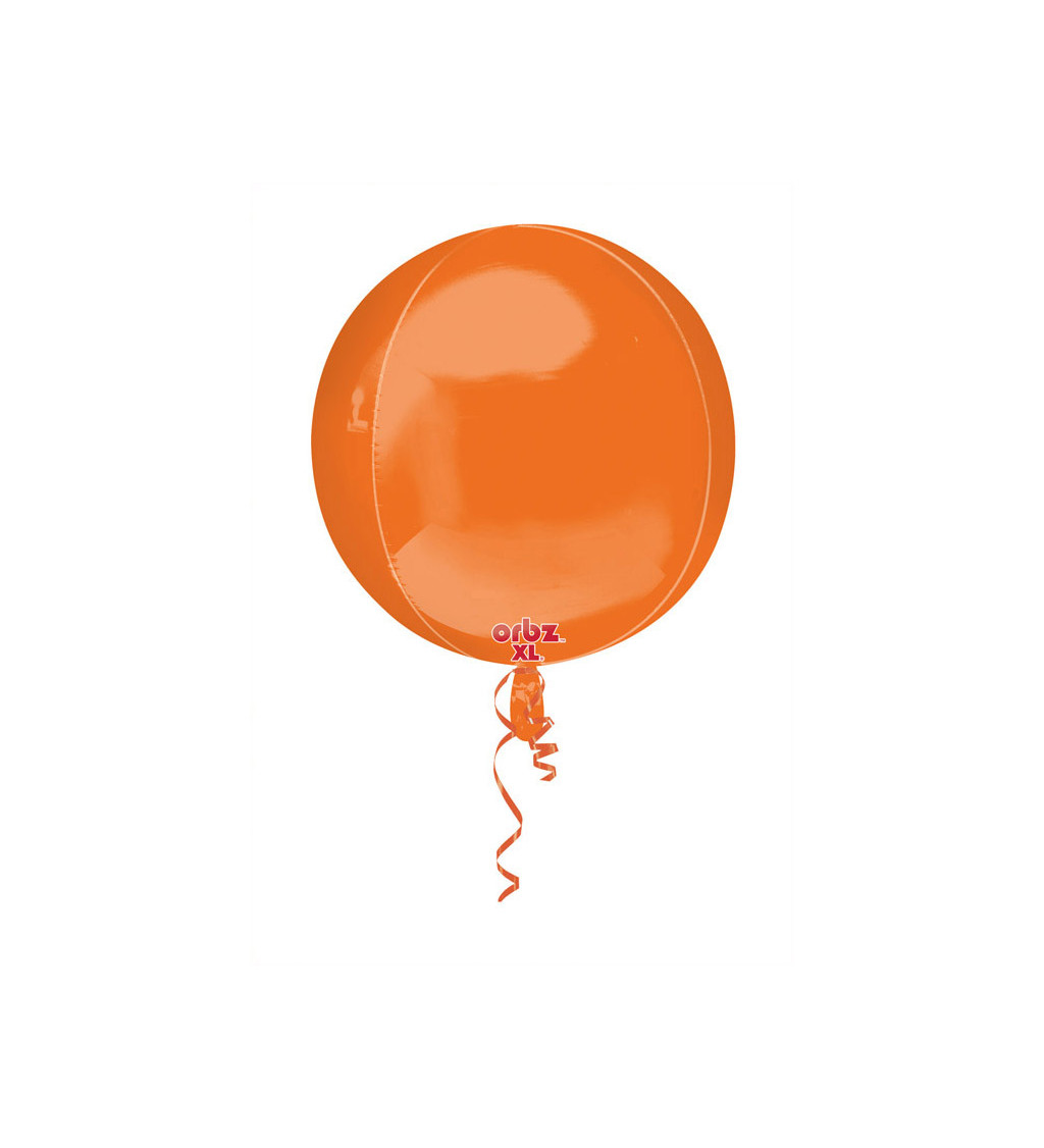 Guľatý fóliový balónik, oranžový