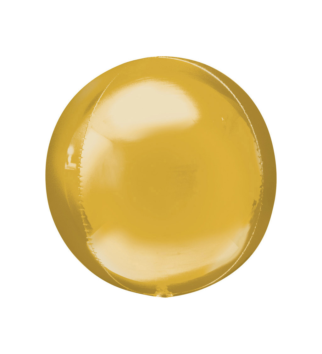 Guľatý fóliový balónik Zlatý