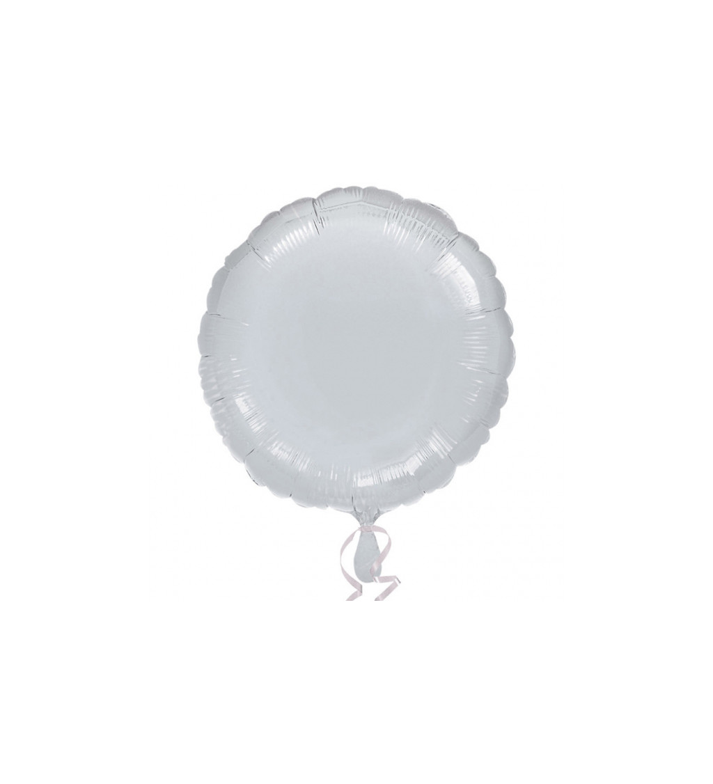 Fóliový balón koliesko - strieborný