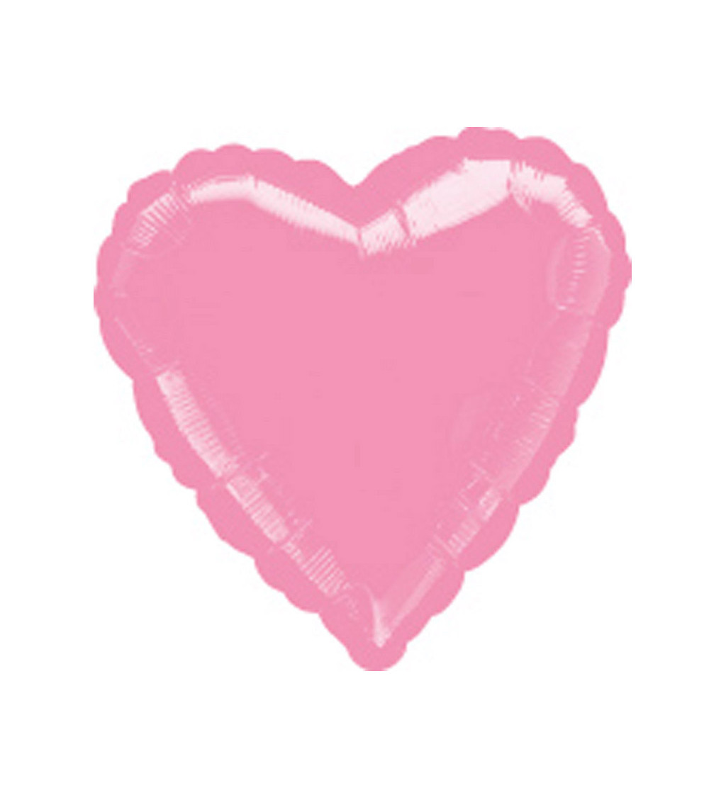 Fóliový balónik - srdce ružové