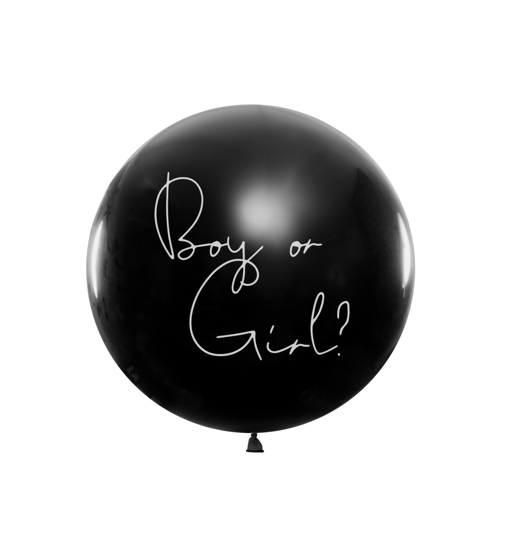 Fóliový čierny balón - odhalenie pohlavi