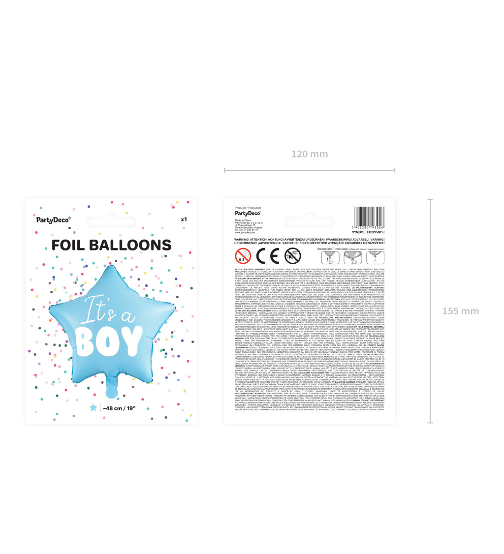 Balónik "Je to chlapec"