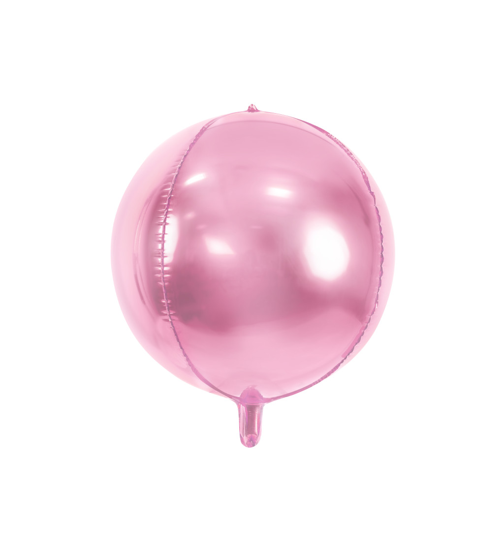 Ružový okrúhly fóliový balónik