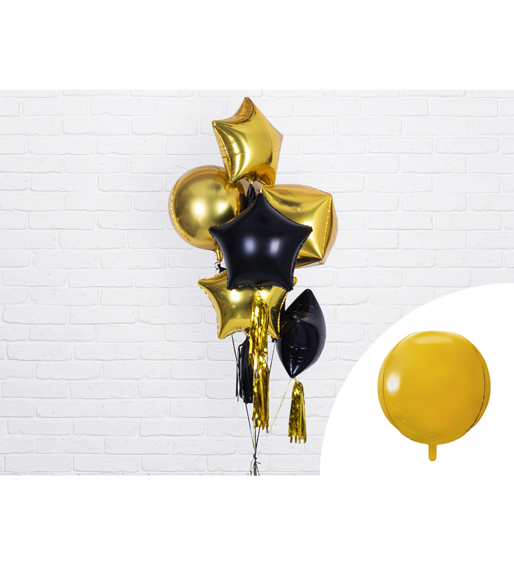 Fóliový balón zlatý 40 cm