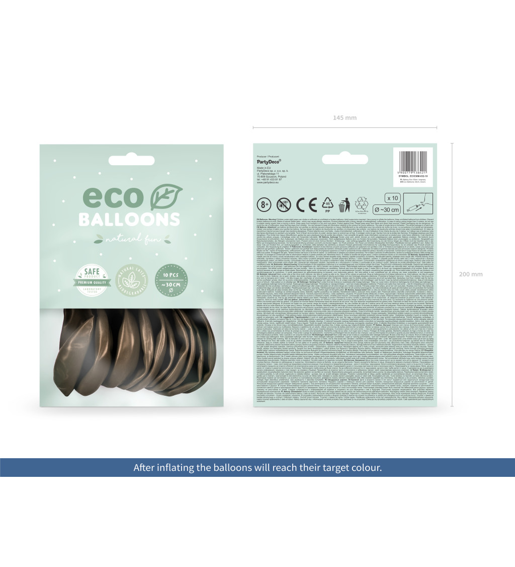 ECO balonky hnede (metal)