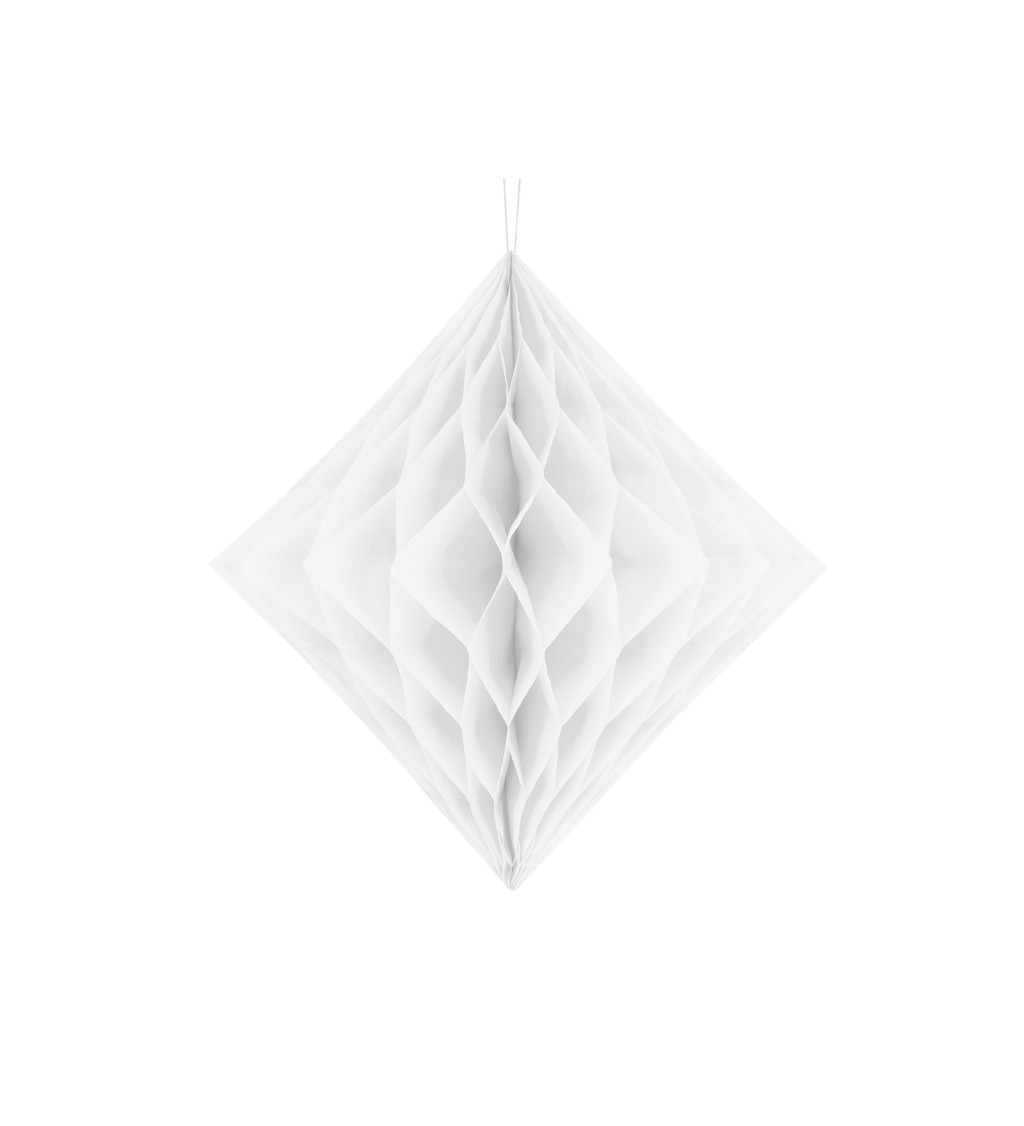 Dekoratívny šesťuholník biely - 20 cm