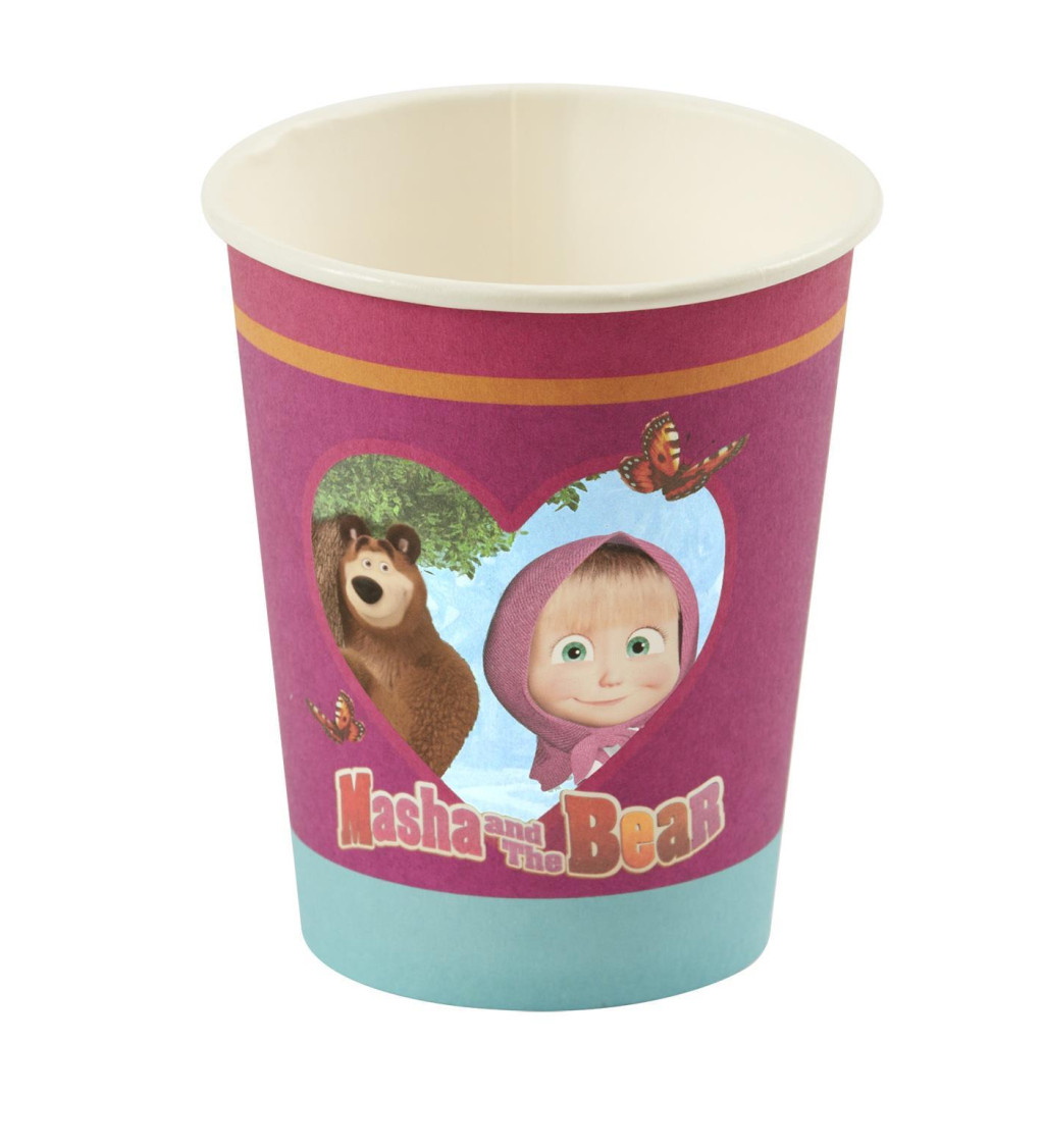 Máša a medveď poháre