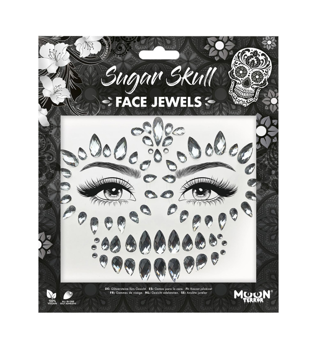 Kamienky na tvár Sugar Skull