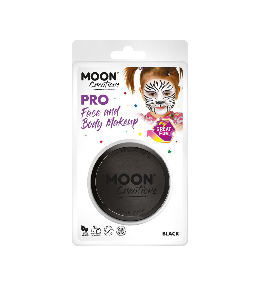 Make-up na tvár a telo, čierna