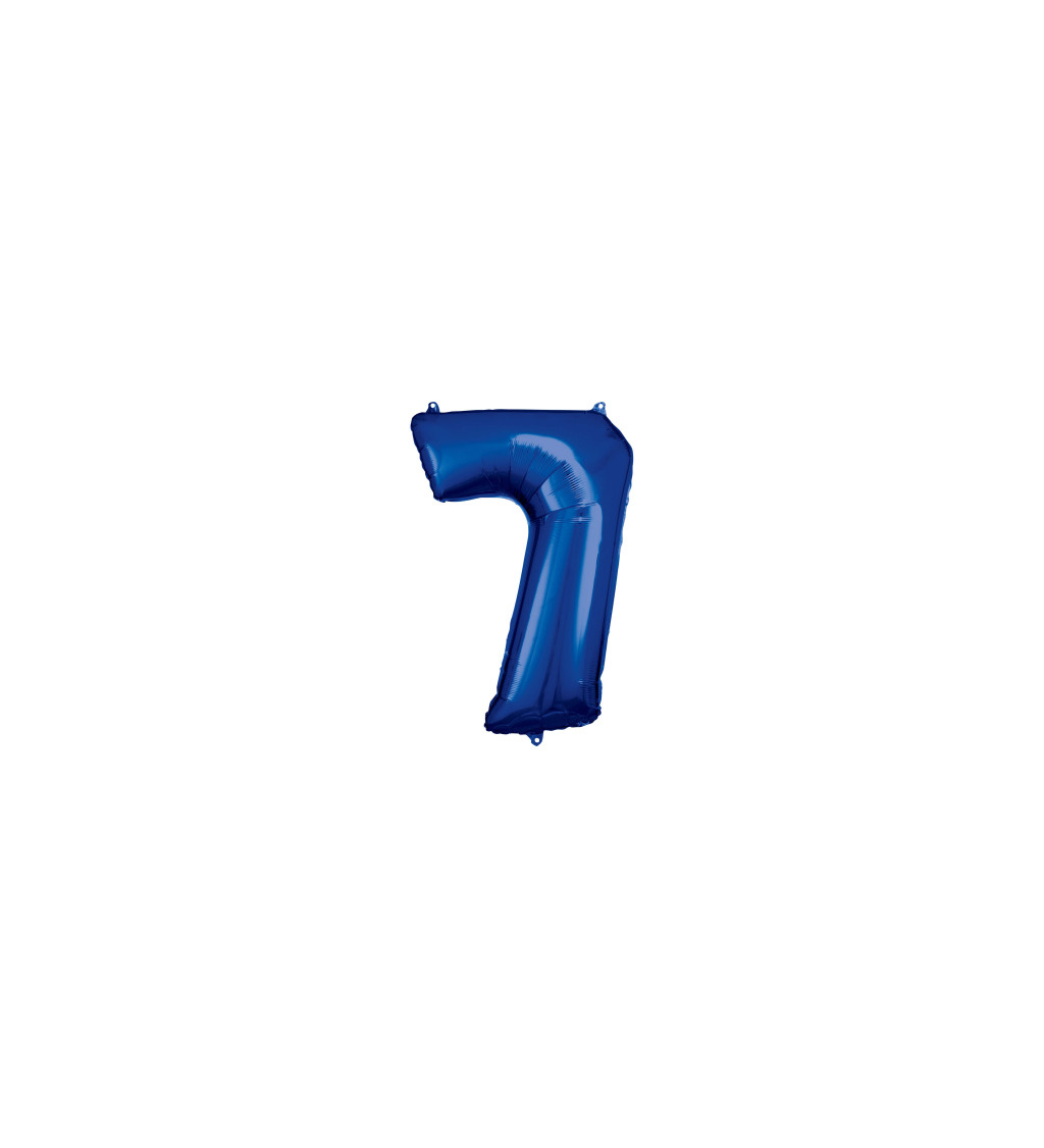 Fóliový balónik "7", modrý