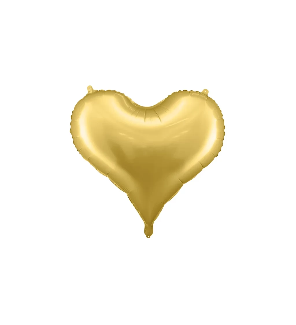 Fóliový balón Srdce, zlaté