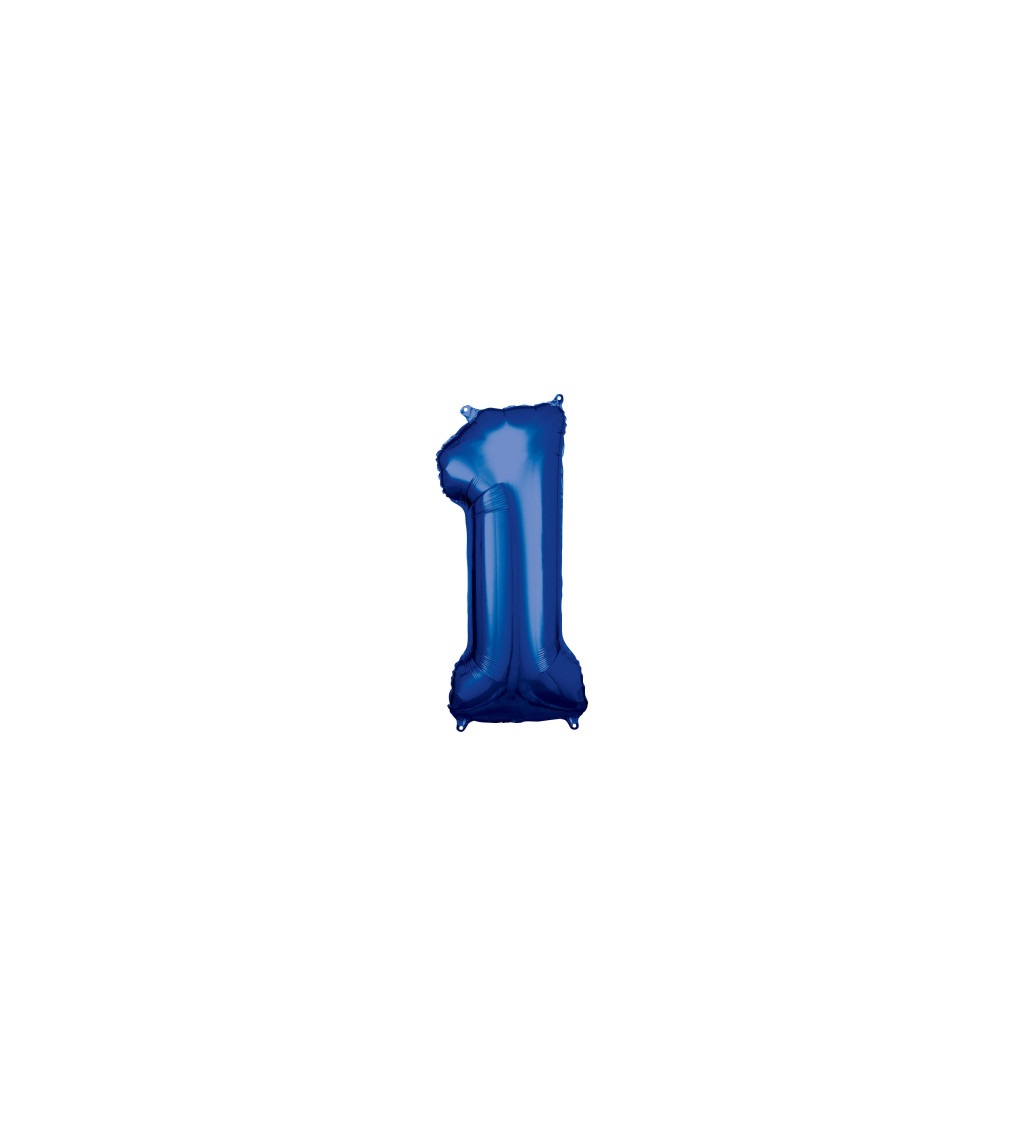 Fóliový balónik "1", modrý