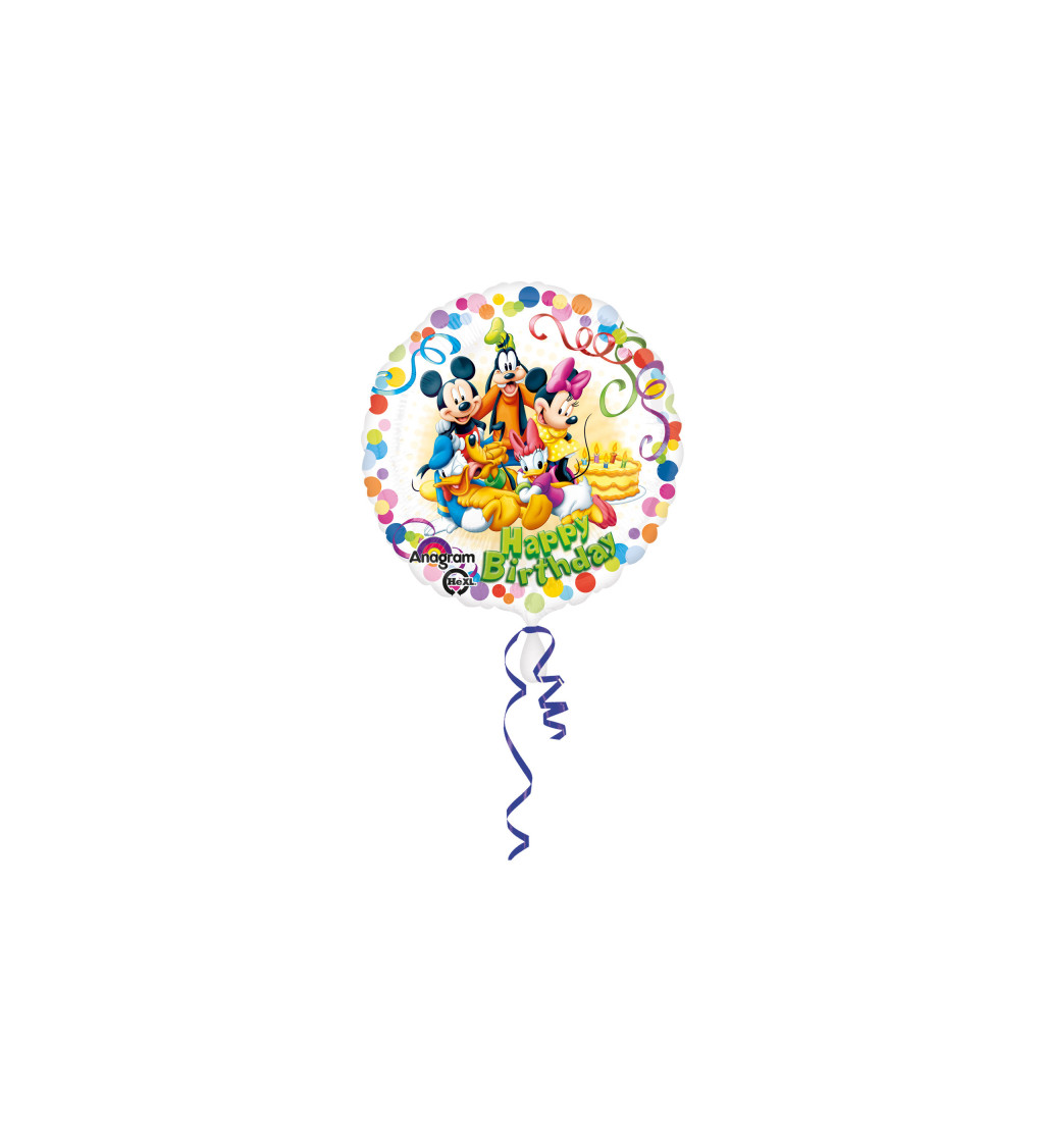 Fóliový balónik Mickey, Happy Birthday