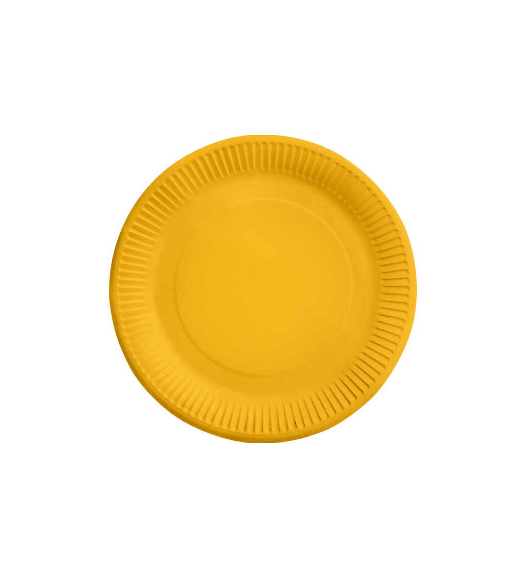 Papierové taniere žlté