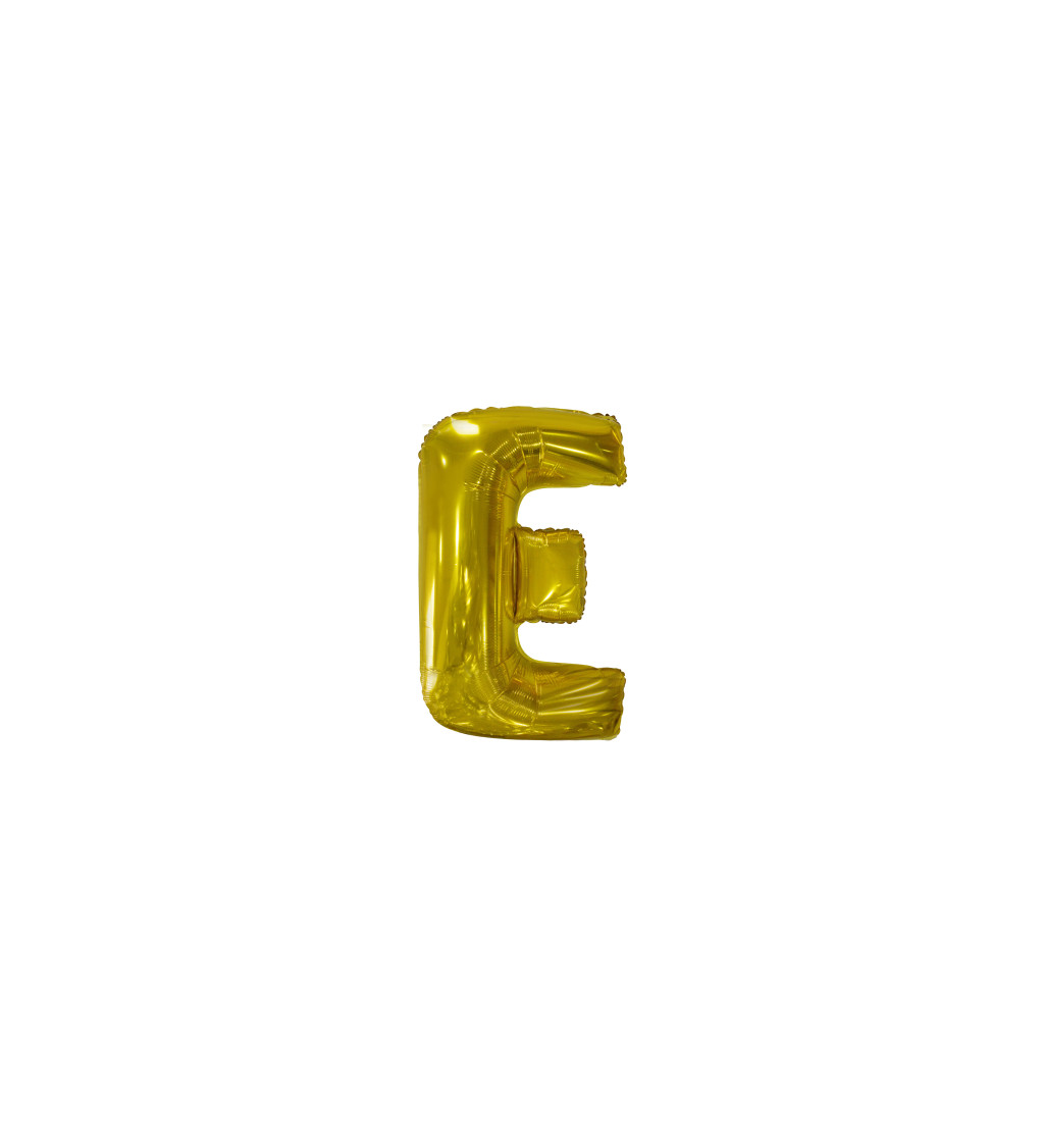 Fóliový balónik "E" - zlaté 86cm