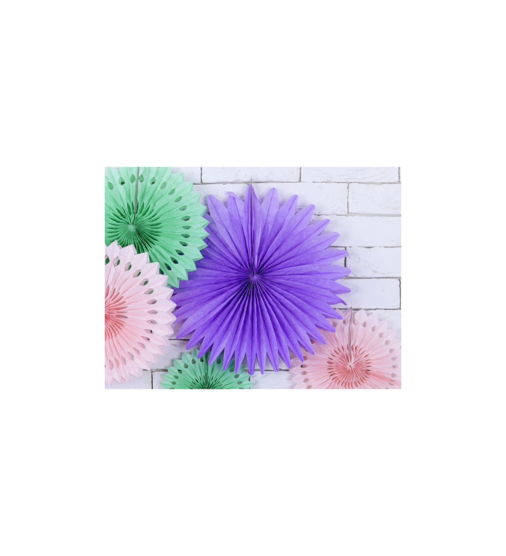 Dekoračná papierová rozeta - fialová
