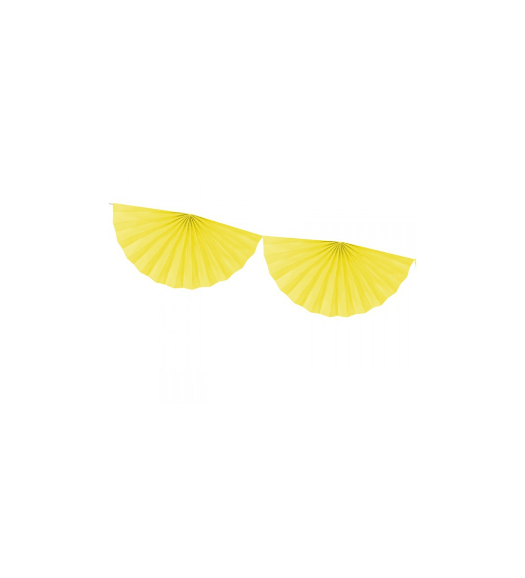 Girlanda - vejáriky žlté väčšie