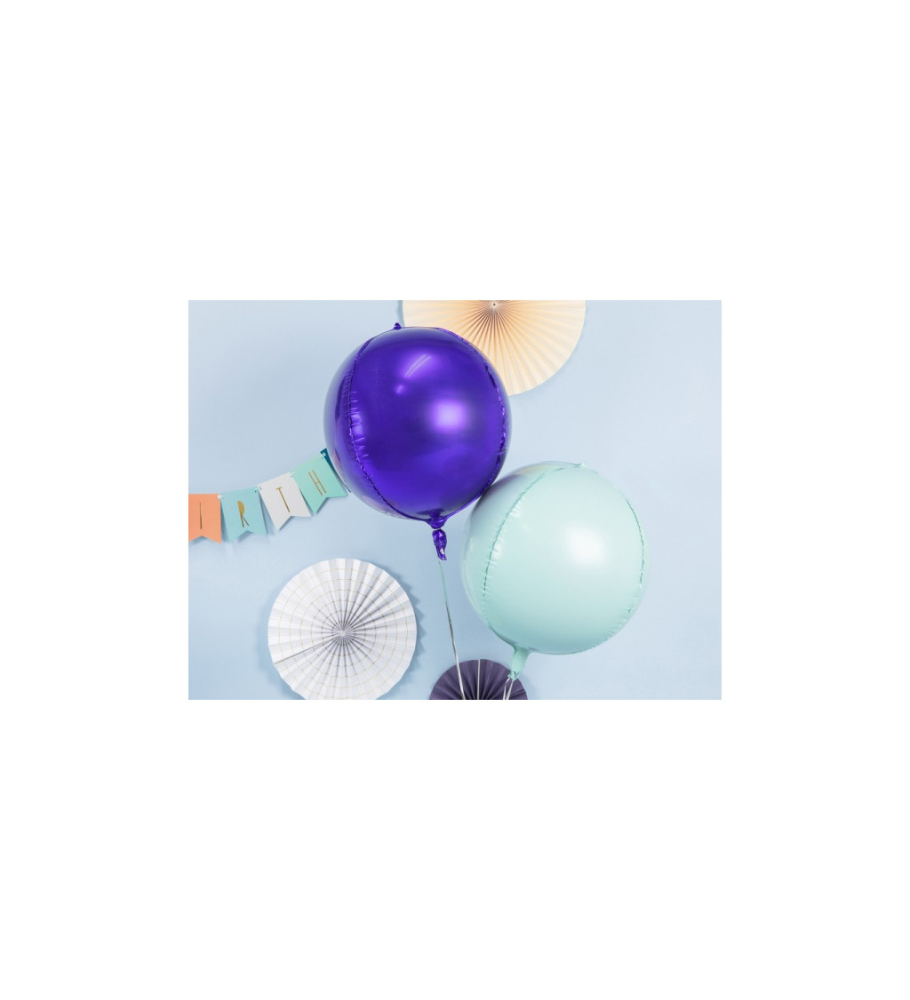 Fialový okrúhly fóliový balónik