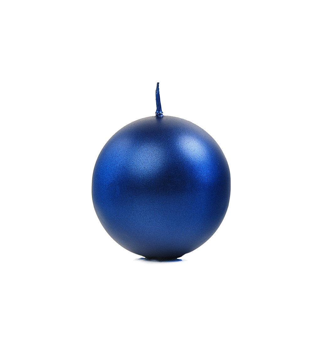 Dekoratívna sviečka II - modrá metalíza