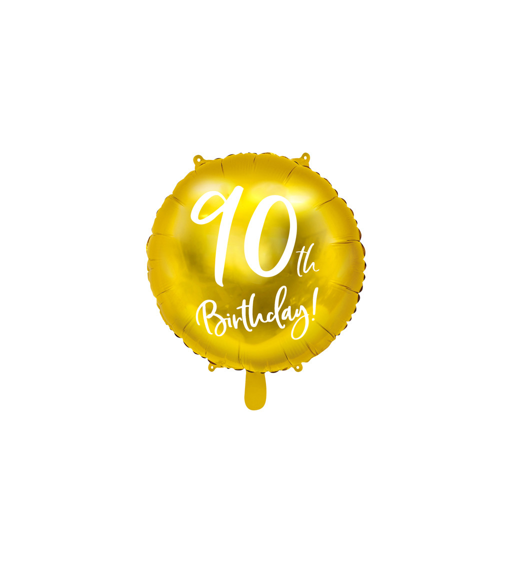foliovy balonek zlaty 90