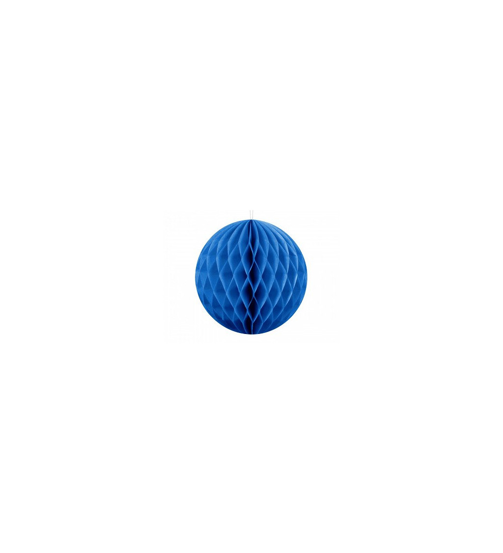 Papierová dekoračná guľa - modrá