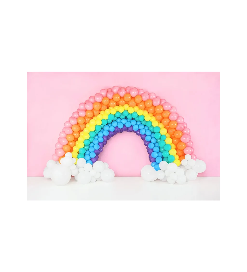 Rainbow Pastelové Balóny - biele 100ks