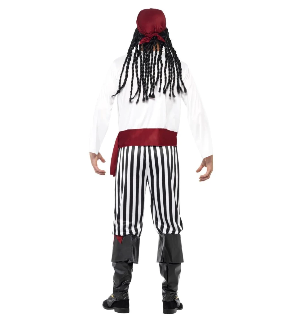 Pánsky kostým Pirát, pruhovaný