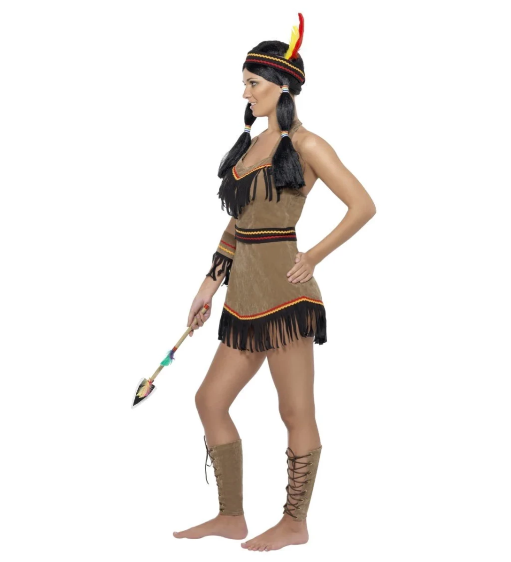 Dámsky kostým Indiánka, hnedý