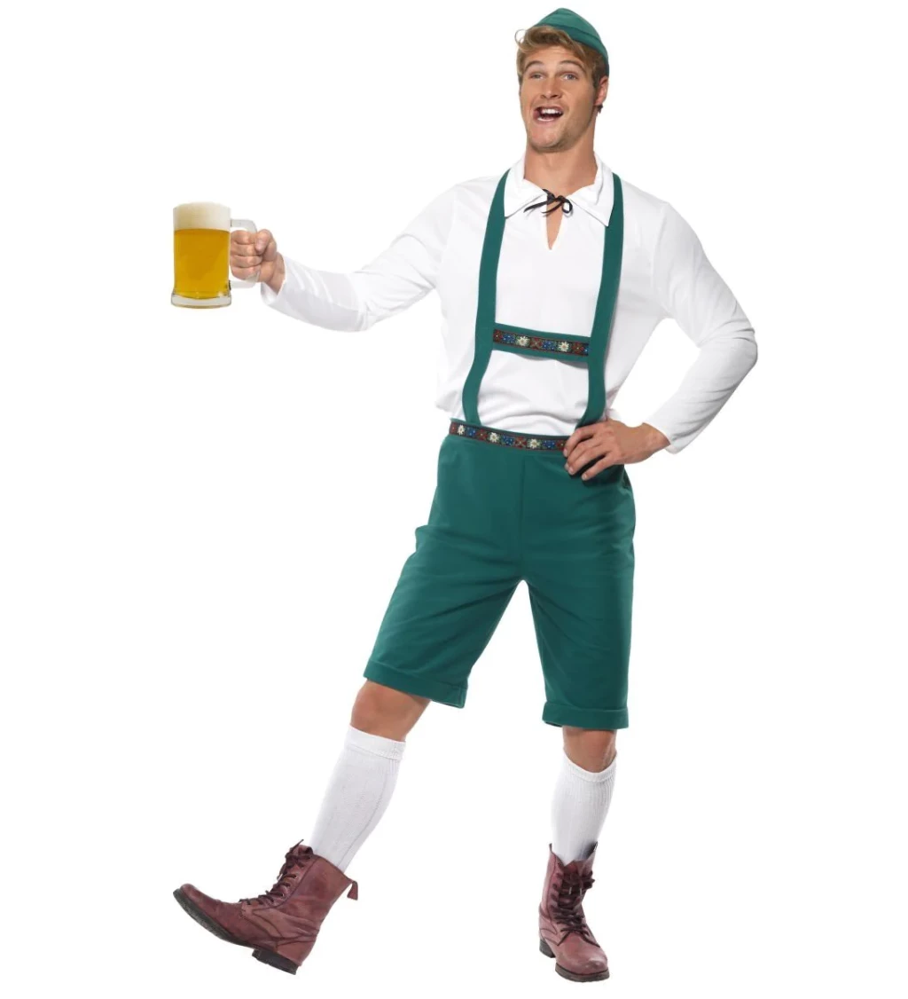 Pánsky kostým Oktoberfest, zelený