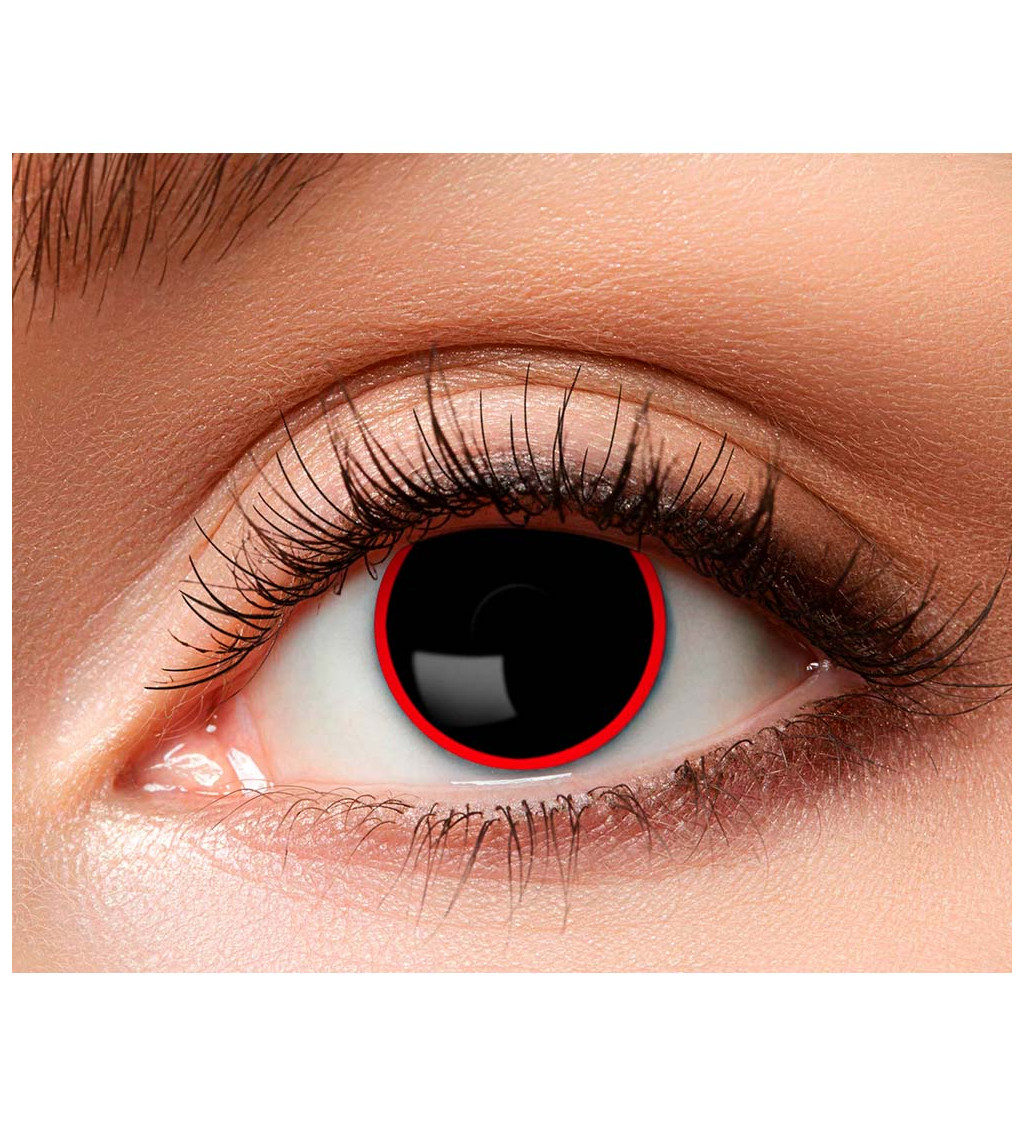 Kontaktné šošovky - červené a čierne