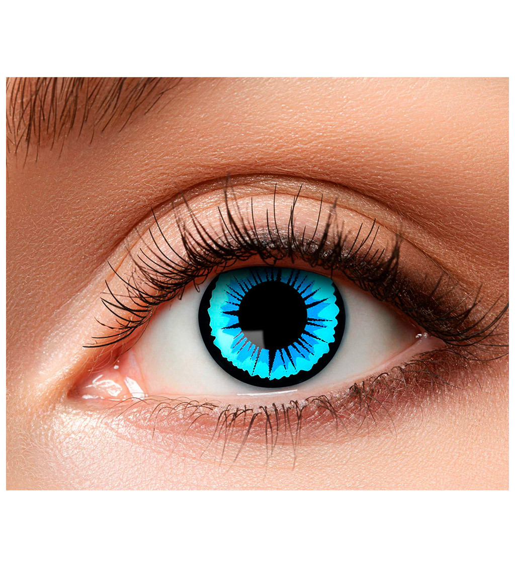 Kontaktné šošovky - žiarivé modré