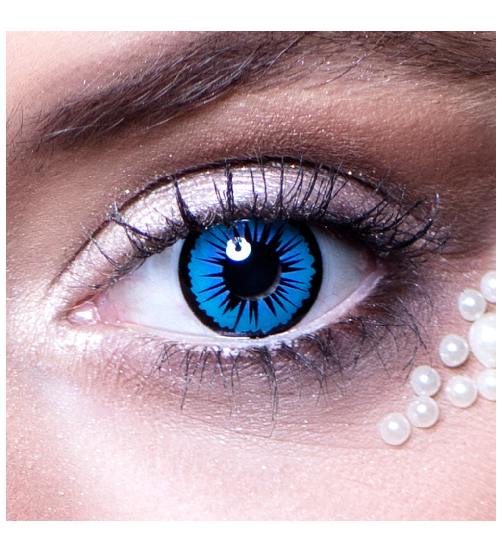 Kontaktné šošovky - žiarivé modré