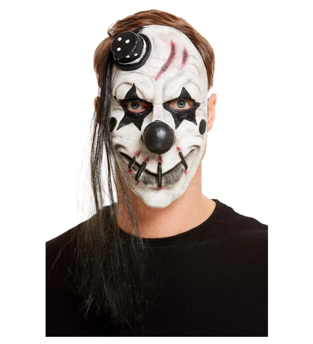 Maska Strašidelný klaun, čierna