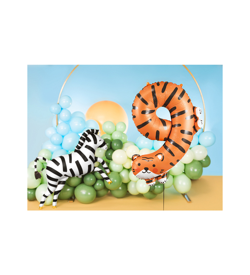 Fóliový balónik 9, Tiger
