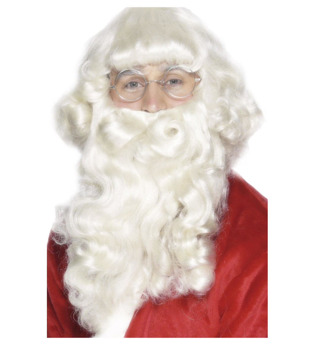 Pánska parochňa Santa Claus s fúzami
