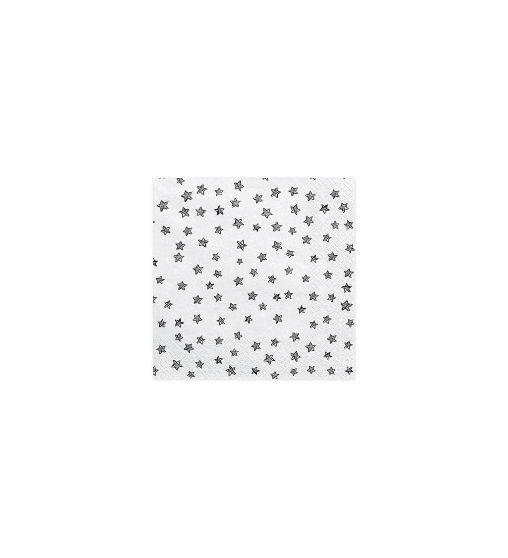 Servítky čierne hviezdy