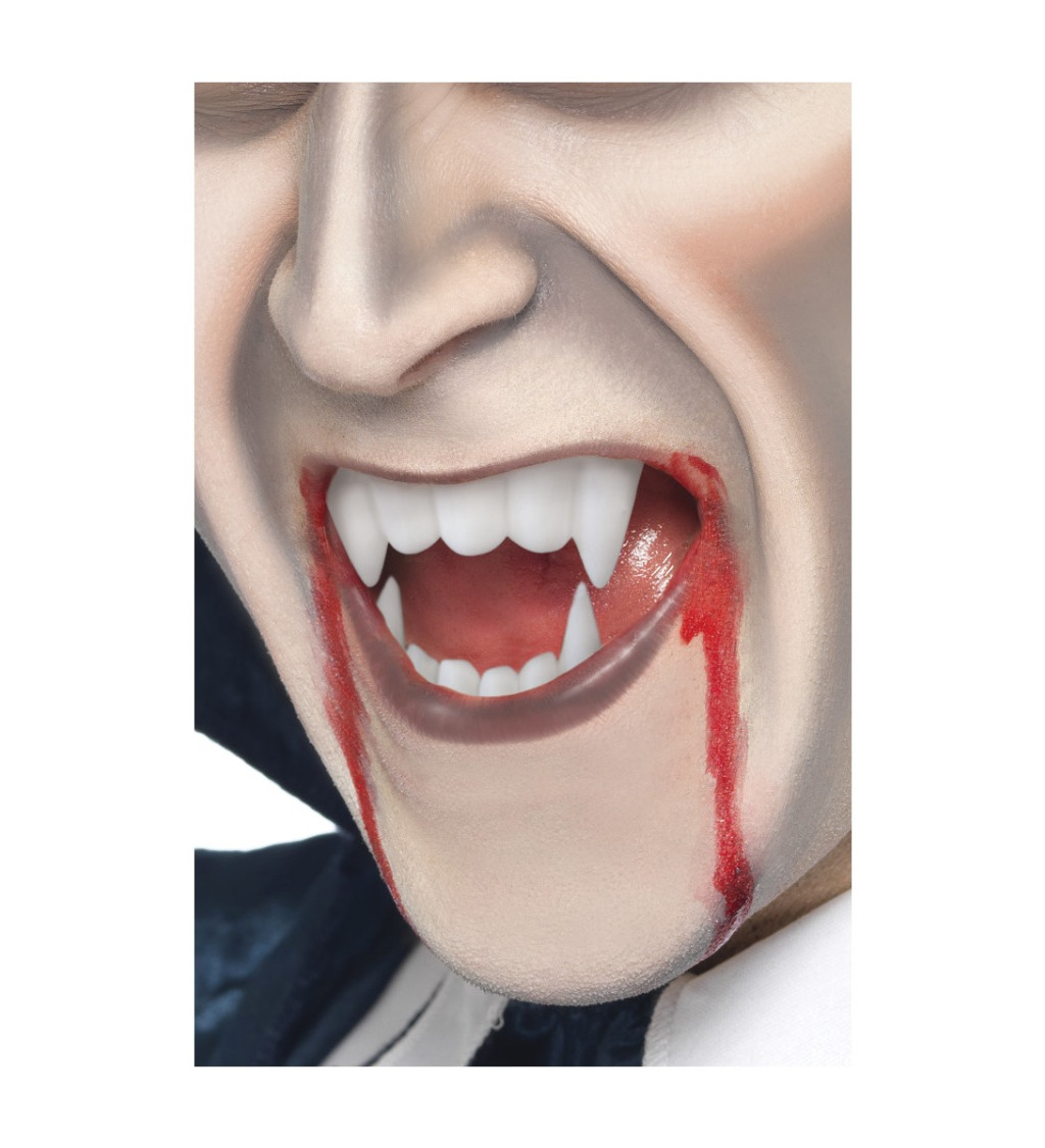Upírie zuby nasadzovacie + krv v tube