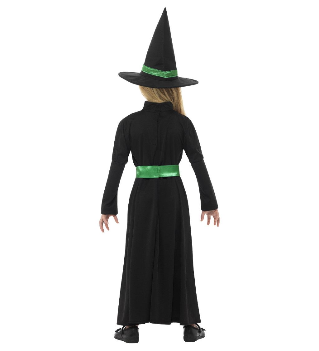 Detský kostým Čierna čarodejka