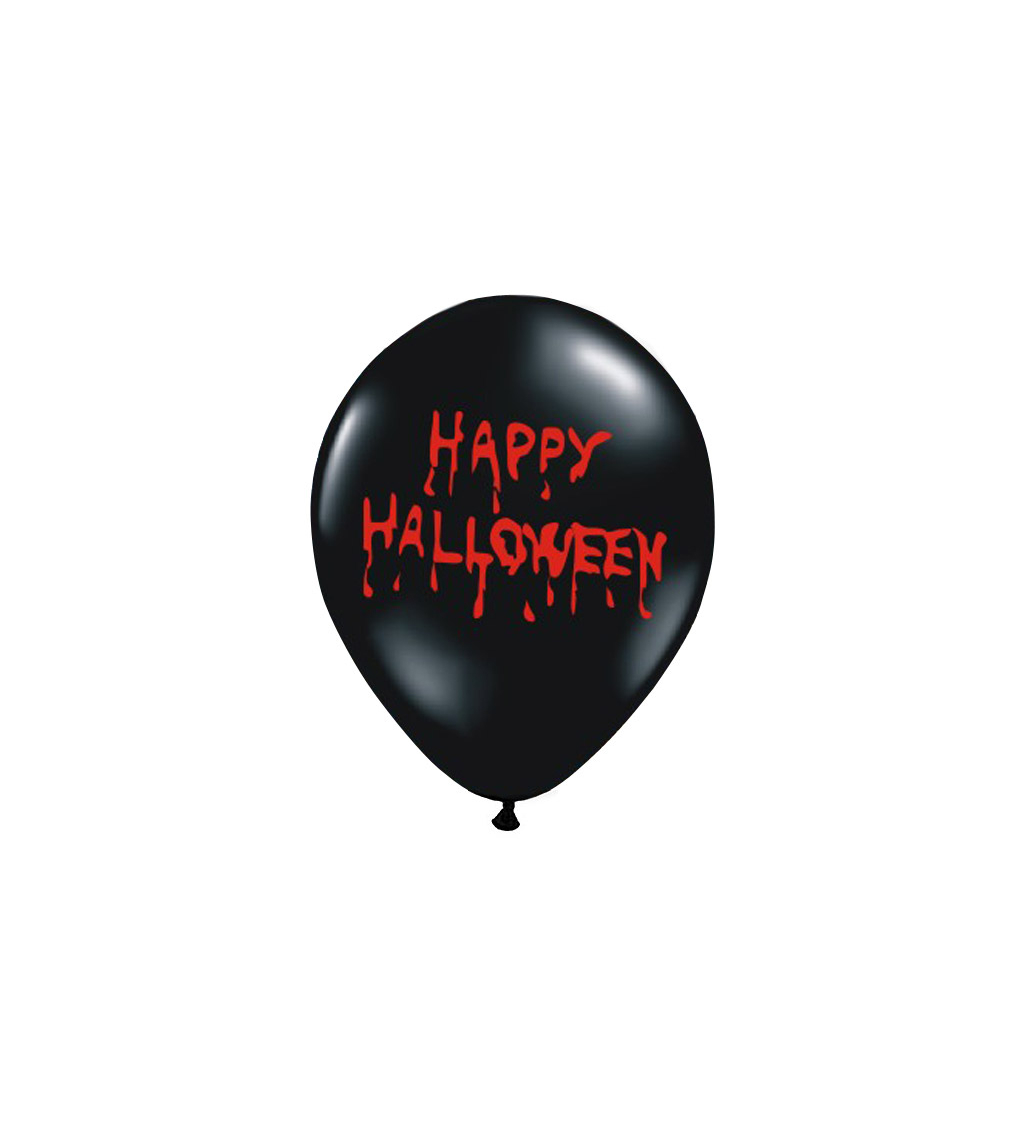 Latexové balóniky Happy Halloween, čierne