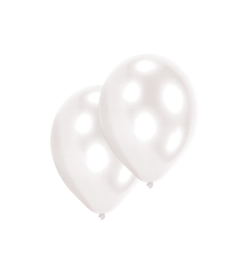 Latexové balóniky Perleťové, biele